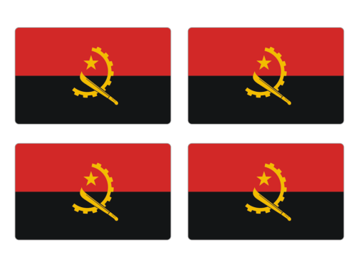 Przejdź do produktu Naklejki Flagi - Angola 4 szt. 5 cm