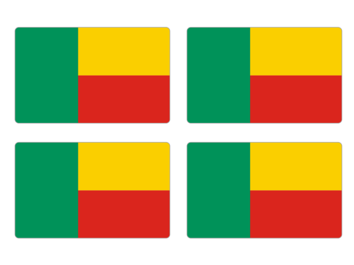Przejdź do produktu Naklejki Flagi - Benin 4 szt. 5 cm