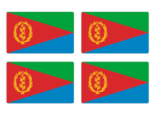 Przejdź do produktu Naklejki Flagi - Erytrea 4 szt. 5 cm