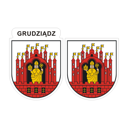 Przejdź do produktu Naklejki Herb - Grudziądz 6 i 7 cm
