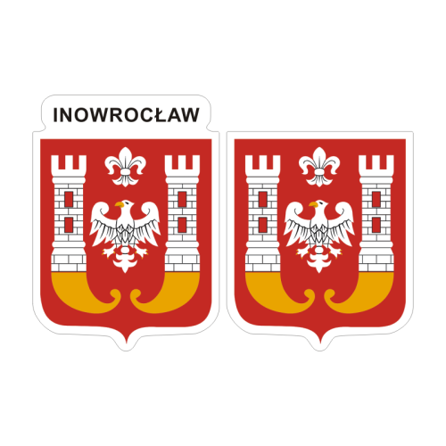 Przejdź do produktu Naklejki Herb - Inowrocław 6 i 7 cm