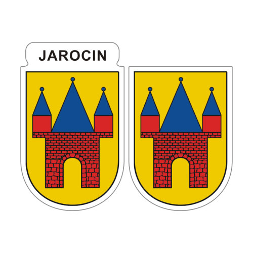 Przejdź do produktu Naklejki Herb - Jarocin 6 i 7 cm