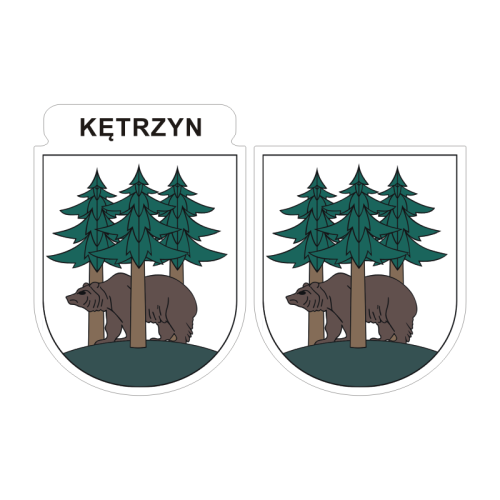 Przejdź do produktu Naklejki Herb - Kętrzyn 6 i 7 cm