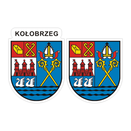 Przejdź do produktu Naklejki Herb - Kołobrzeg 6 i 7 cm