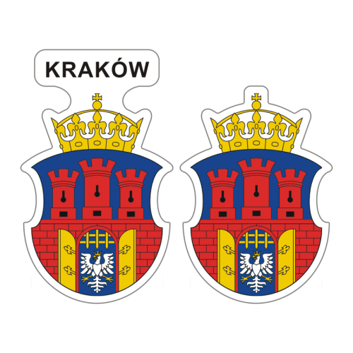 Przejdź do produktu Naklejki Herb - Kraków 6 i 7 cm