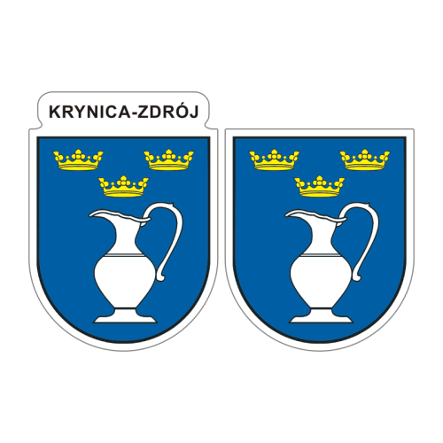 Przejdź do produktu Naklejki Herb - Krynica Zdrój 6 i 7 cm