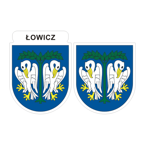 Przejdź do produktu Naklejki Herb - Łowicz 6 i 7 cm