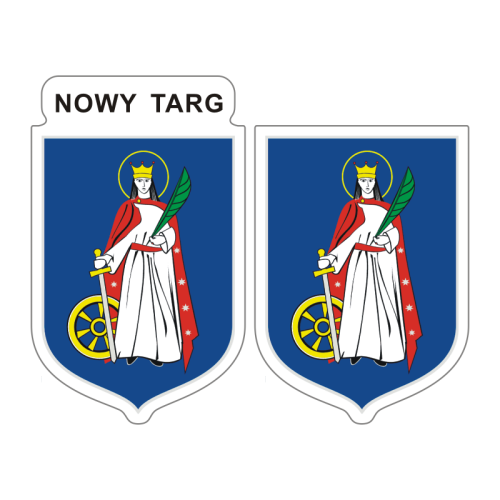 Przejdź do produktu Naklejki Herb - Nowy Targ 6 i 7 cm