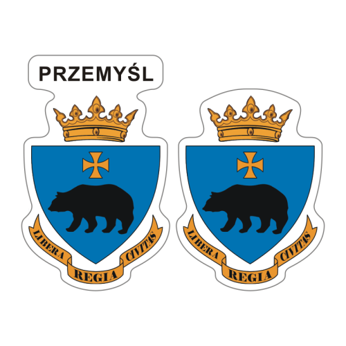 Przejdź do produktu Naklejki Herb - Przemyśl 6 i 7 cm