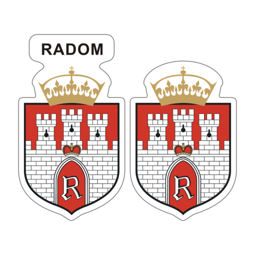 Przejdź do produktu Naklejki Herb - Radom 6 i 7 cm