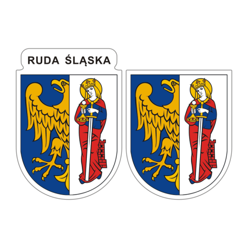 Przejdź do produktu Naklejki Herb - Ruda Śląska 6 i 7 cm