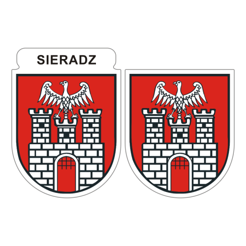 Przejdź do produktu Naklejki Herb - Sieradz 6 i 7 cm