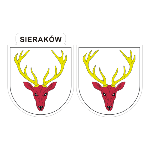 Przejdź do produktu Naklejki Herb - Sieraków 6 i 7 cm