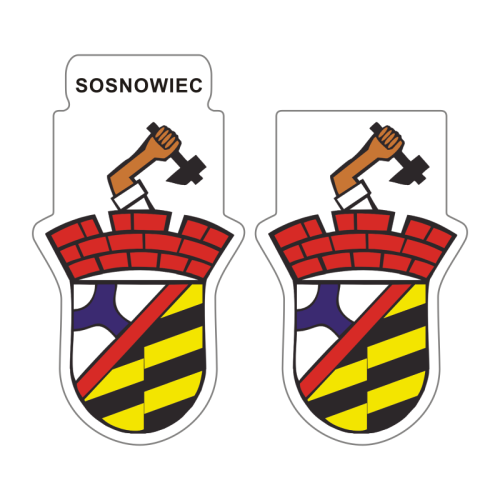 Przejdź do produktu Naklejki Herb - Sosnowiec 6 i 7 cm
