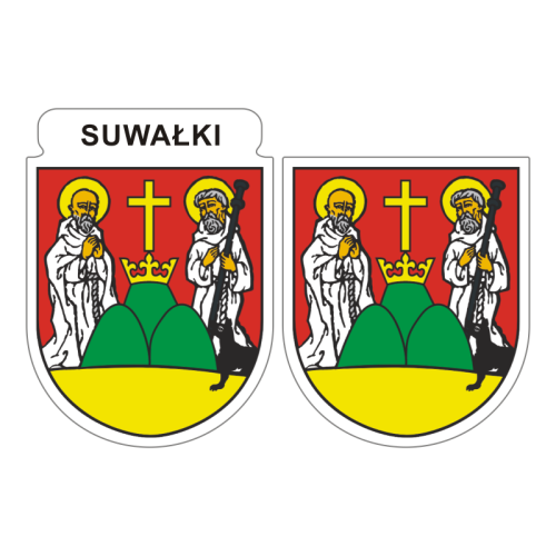Przejdź do produktu Naklejki Herb - Suwałki 6 i 7 cm - stary wzór