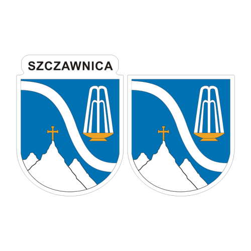 Przejdź do produktu Naklejki Herb - Szczawnica 6 i 7 cm
