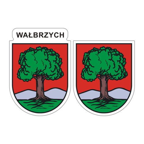 Przejdź do produktu Naklejki Herb - Wałbrzych 6 i 7 cm