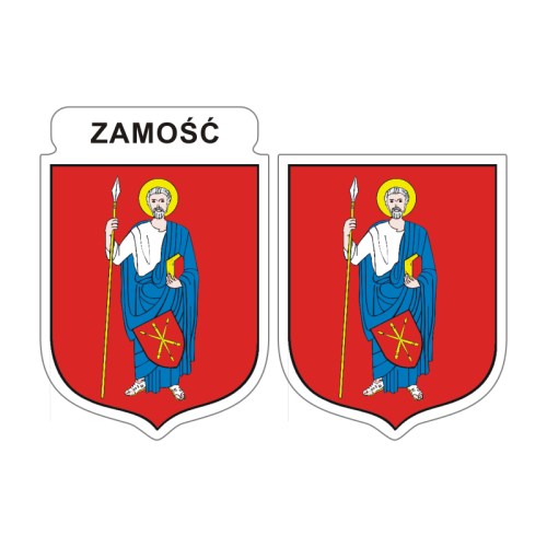 Przejdź do produktu Naklejki Herb - Zamość 6 i 7 cm