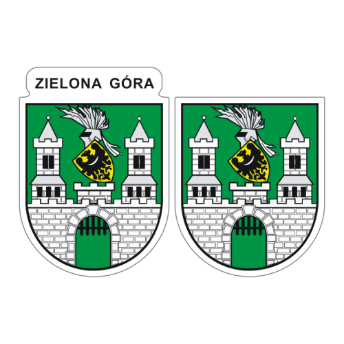 Przejdź do produktu Naklejki Herb - Zielona Góra 6 i 7 cm