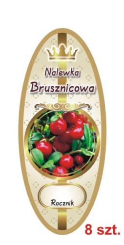 Przejdź do produktu Etykiety na Nalewki nr 904 Brusznicowa 8 szt.