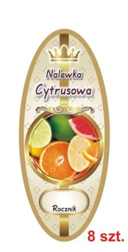 Przejdź do produktu Etykiety na Nalewki nr 907 Cytrusowa 8 szt.