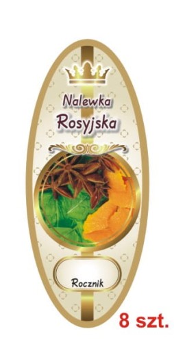 Przejdź do produktu Etykiety na Nalewki nr 920 Rosyjska 8 szt.