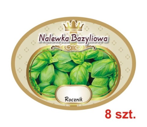 Przejdź do produktu Etykiety na Nalewki nr 701 Bazyliowa 8 szt.