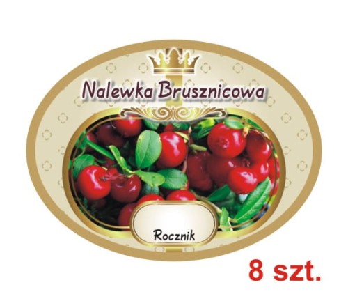 Przejdź do produktu Etykiety na Nalewki nr 704 Brusznicowa 8 szt.