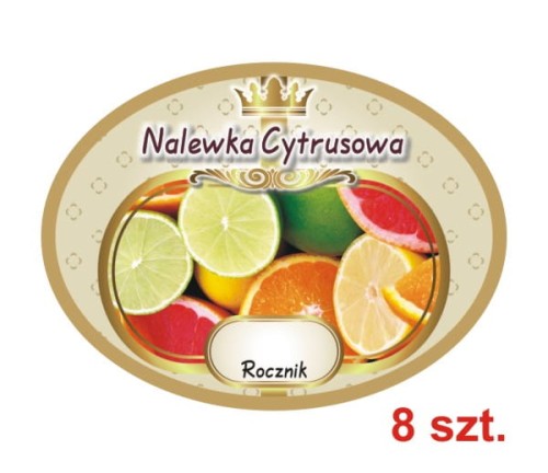 Przejdź do produktu Etykiety na Nalewki nr 707 Cytrusowa 8 szt.