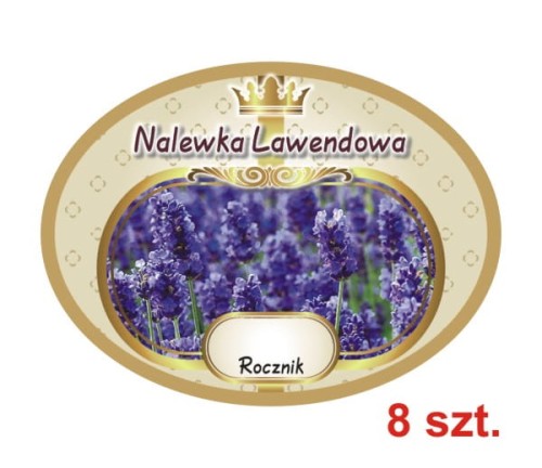 Przejdź do produktu Etykiety na Nalewki nr 714 lawendowa 8 szt.