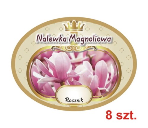 Przejdź do produktu Etykiety na Nalewki nr 715 magnoliowa 8 szt.