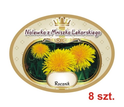 Przejdź do produktu Etykiety na Nalewki nr 718 z mniszka lekarskiego 8 szt.