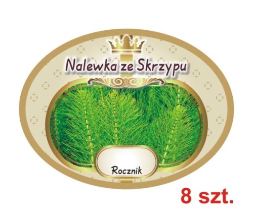 Przejdź do produktu Etykiety na Nalewki nr 722 ze skrzypu 8 szt.