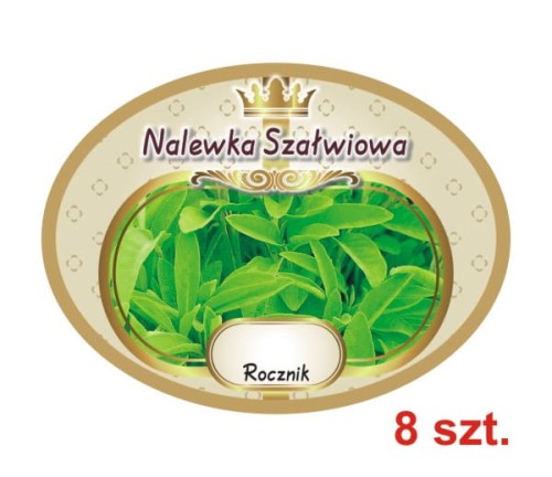 Przejdź do produktu Etykiety na Nalewki nr 724 szałwiowa 8 szt.