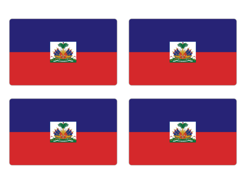 Przejdź do produktu Naklejki Flagi - Haiti 4 szt. 5 cm