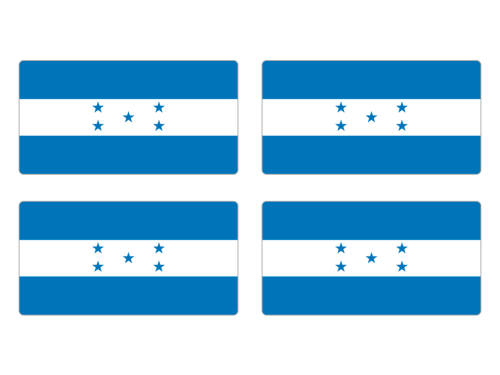 Przejdź do produktu Naklejki Flagi - Honduras 4 szt. 5 cm