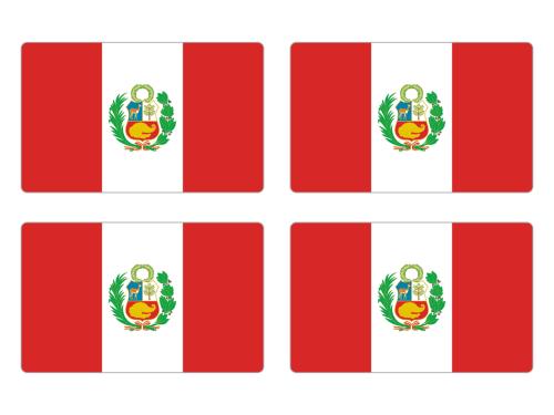 Przejdź do produktu Naklejki Flagi - Peru 4 szt. 5 cm