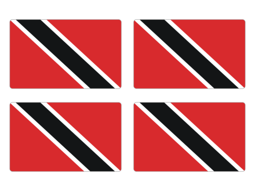 Przejdź do produktu Naklejki Flagi - Trynidad i Tobago 4 szt. 5 cm
