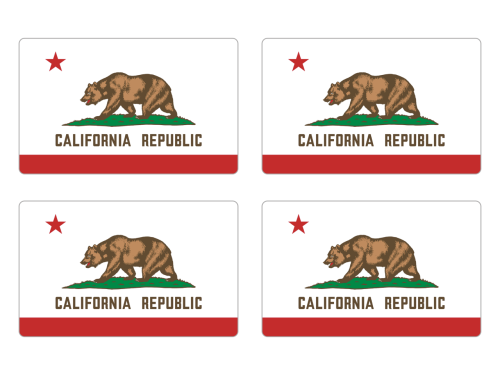 Przejdź do produktu Naklejki Flagi - Kalifornia 4 szt. 5 cm