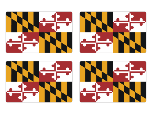 Przejdź do produktu Naklejki Flagi - Maryland 4 szt. 5 cm