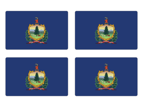 Przejdź do produktu Naklejki Flagi - Vermont 4 szt. 5 cm