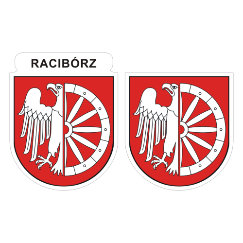 Przejdź do produktu Naklejki Herb - Racibórz 6 i 7 cm