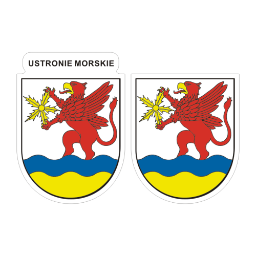 Przejdź do produktu Naklejki Herb - Ustronie Morskie 6 i 7 cm