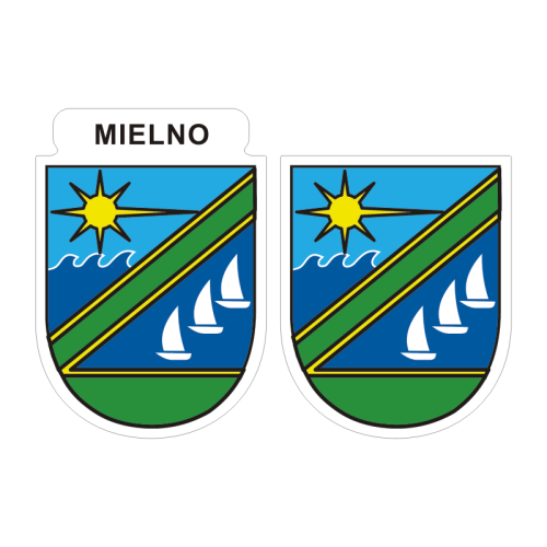 Przejdź do produktu Naklejki Herb - Mielno 6 i 7 cm