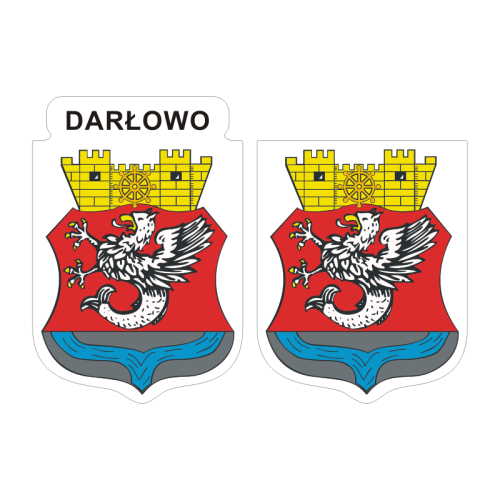 Przejdź do produktu Naklejki Herb - Darłowo 6 i 7 cm