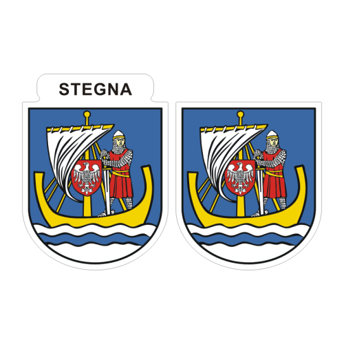 Przejdź do produktu Naklejki Herb - Stegna 6 i 7 cm