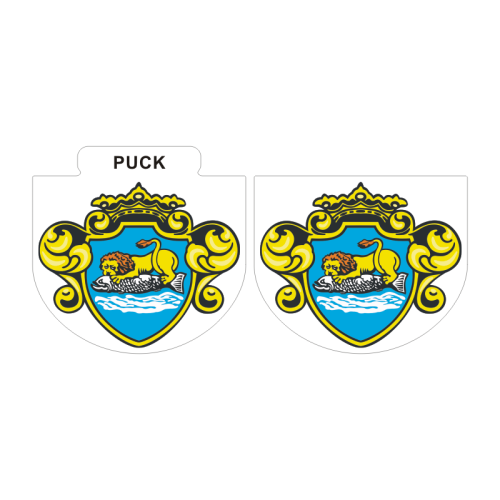 Przejdź do produktu Naklejki Herb - Puck 6 i 7 cm