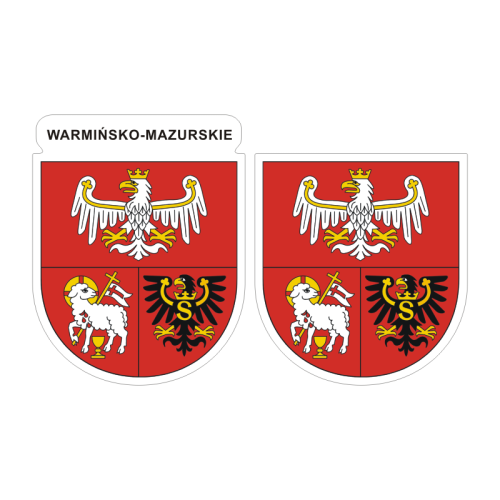 Przejdź do produktu Naklejki Herb - województwo warmińsko-mazurskie 6 i 7 cm
