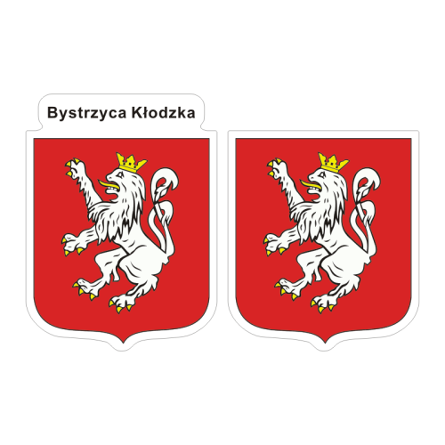 Przejdź do produktu Naklejki Herb - Bystrzycka Kłodzka 6 i 7 cm