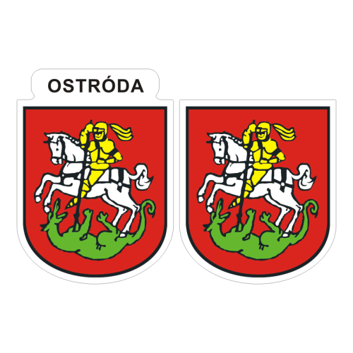 Przejdź do produktu Naklejki Herb - Ostróda 6 i 7 cm